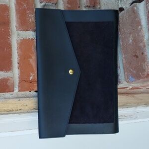 Glass Ladder and Co. Womens Megan Portfolio Clutch Organizer Suede Professional